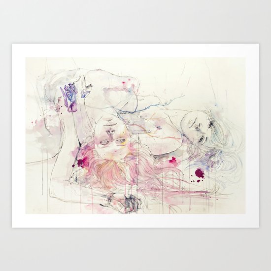 in bloom, each growing petal is an internal wound Art Print