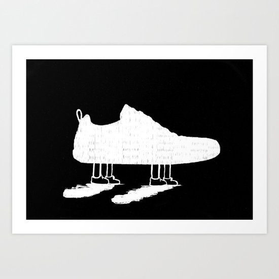The walking shoe Art Print