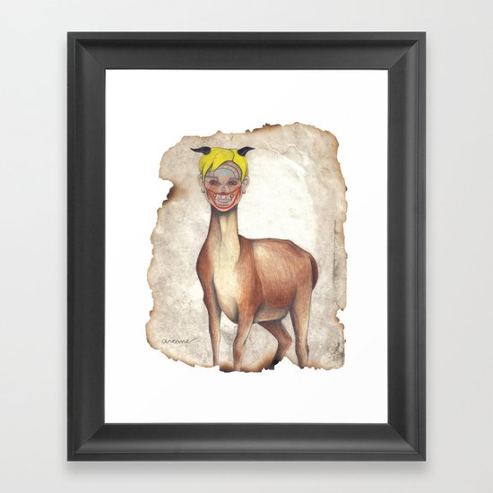 Deer Child Framed Art Print