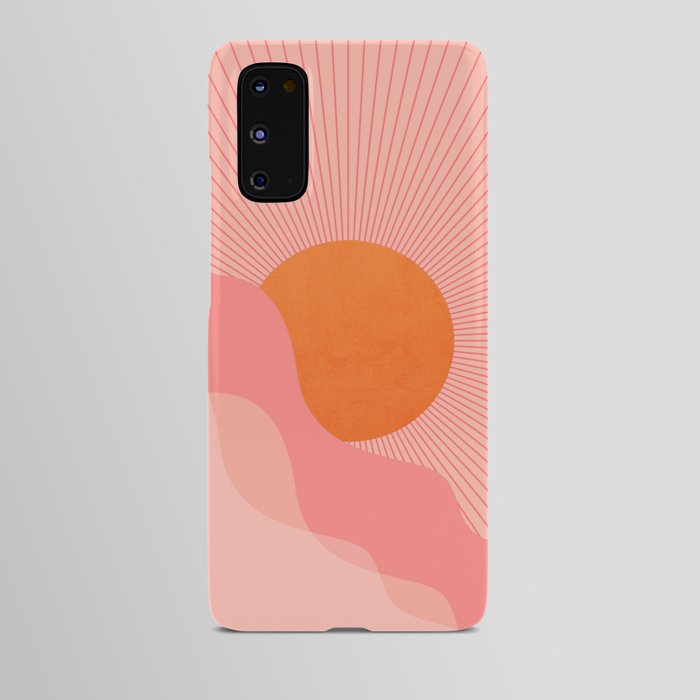 Abstraction_NEW_SUNRISE_SUNSET_RED_PINK_RISING_POP_ART_0802C Android Case