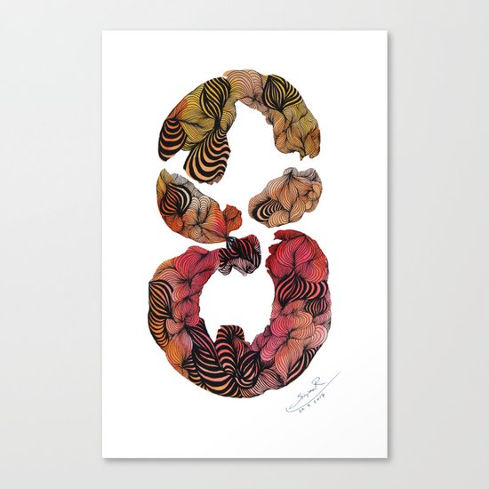 Doodle '8' Canvas Print