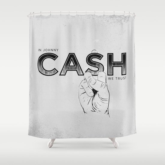 In Johnny Cash We Trust. Shower Curtain