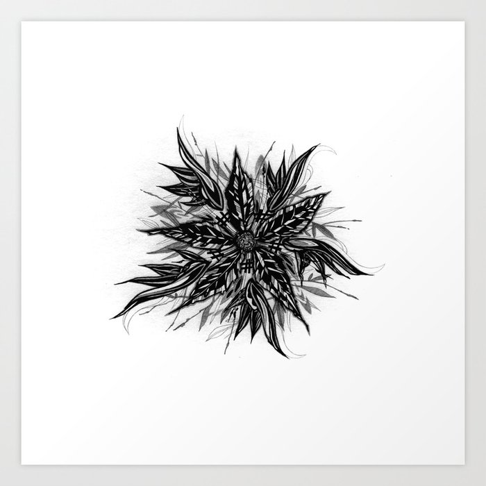 GR1N-FL0W3R (Grin Flower) Art Print