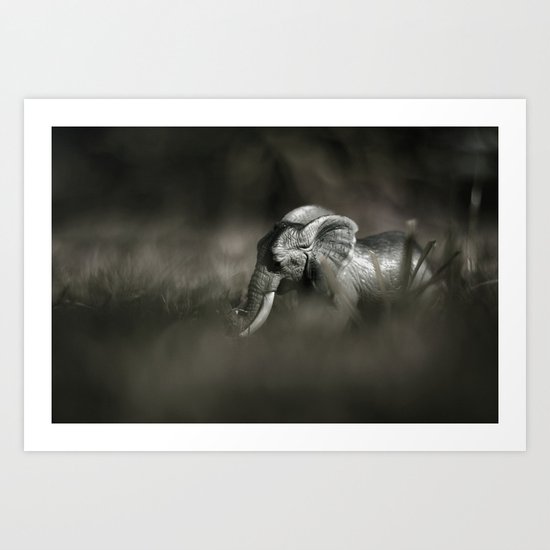 Plastic elephant toy Art Print