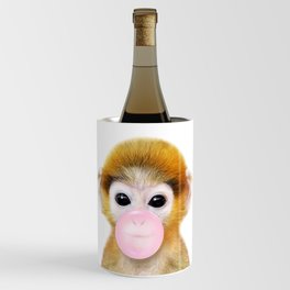 Baby Monkey Blowing Bubble Gum by Zouzounio Art Wine Chiller