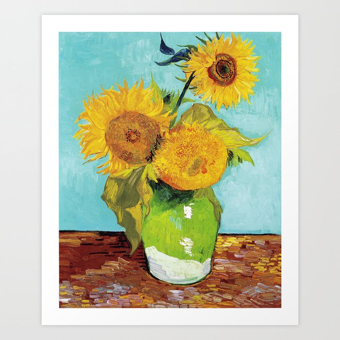 Vincent van Gogh - Three Sunflowers Art Print
