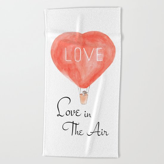 LOVE in the air Beach Towel