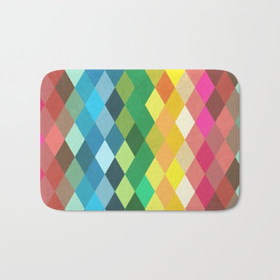 Diamond Color Spectrum Pattern Bath Mat