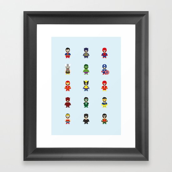 Really Super Marios Framed Art Print