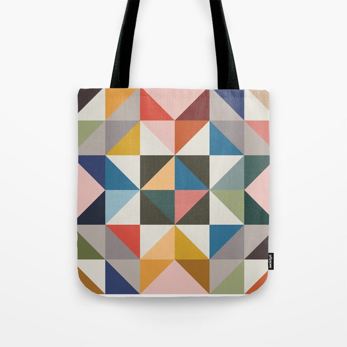 Quilt Square - X Marks the Spot Tote Bag