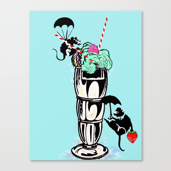Icecream sundae pop art Canvas Print