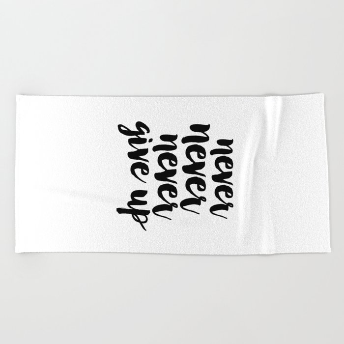 Motivational Poster Never Never Never Give Up Workout Print