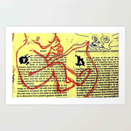 Birth and Attempted Simulation of Metal Debility Art Print
