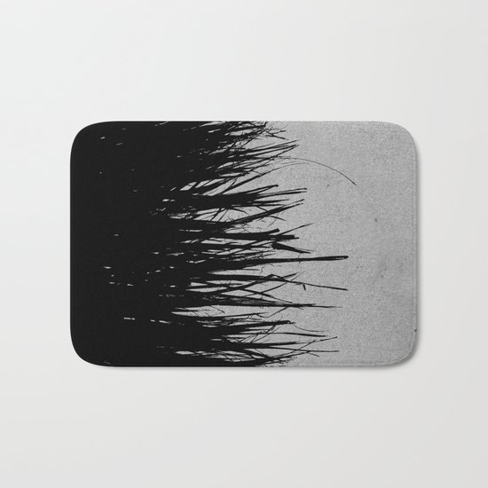 Concrete Fringe Black on Side Bath Mat