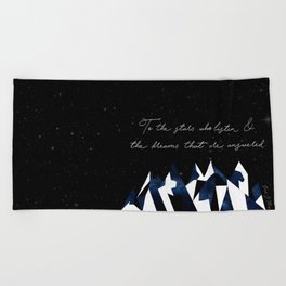 A Court of Mist and Fury Quote Beach Towel