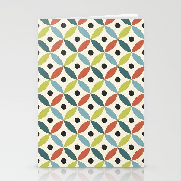 Colorful Mid Century decoration Stationery Cards