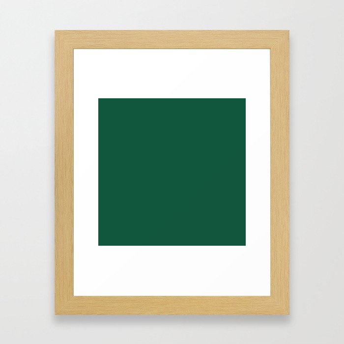 Simply Forest Green Framed Art Print