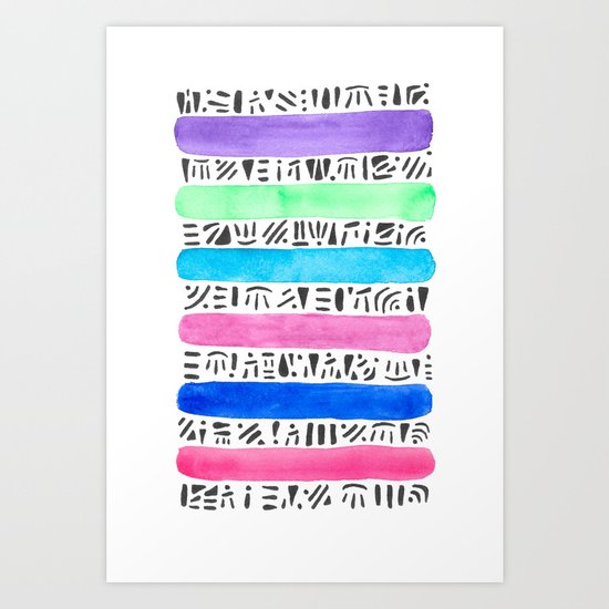 Tribal Bands Art Print