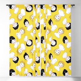 Antique Dolls - Bright Yellow Blackout Curtain