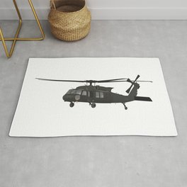 UH-60 Military Helicopter Rug