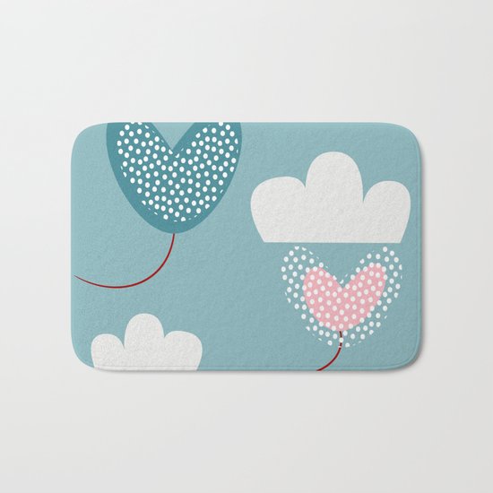 valentine ballons Bath Mat