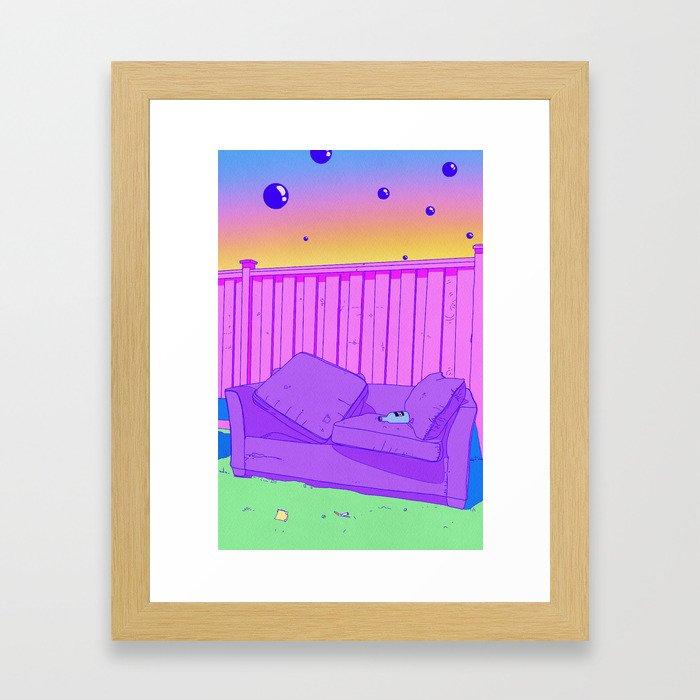 Bubble Couch Framed Art Print