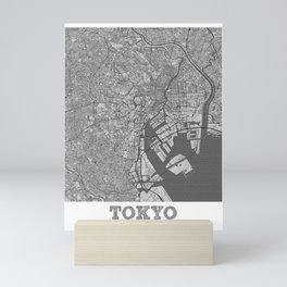 Tokyo city map sketch Mini Art Print