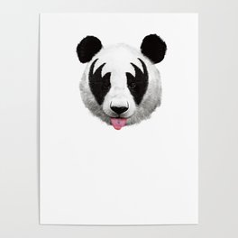 Kiss of a panda Poster