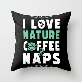 Nature Coffee And Nap Throw Pillow