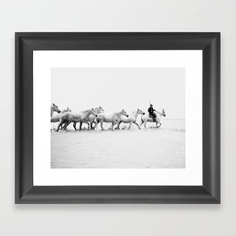 Mon Cowboy - Black and White Photography Framed Art Print