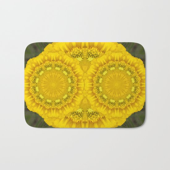 Yellow Flower Bath Mat