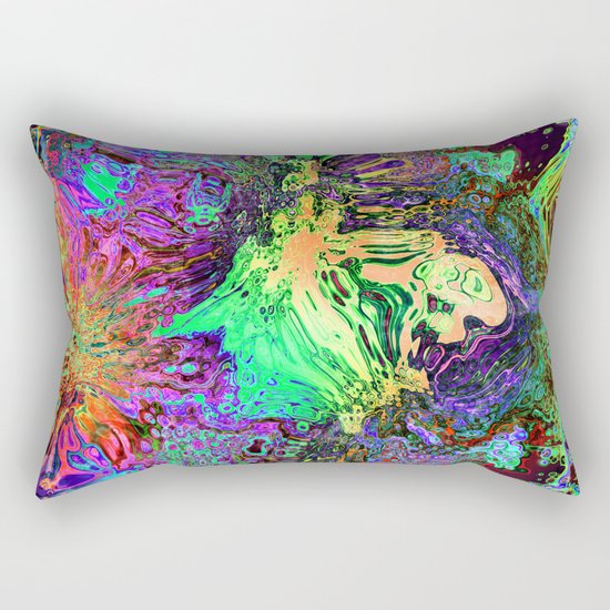 Abstract Chaotic Spectrum Rectangular Pillow