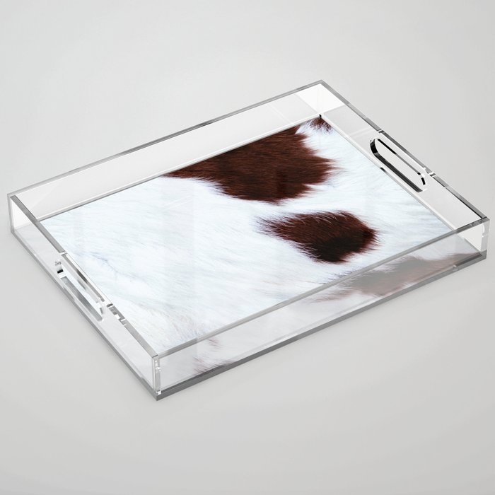 Scandinavian Minimal Modern Cow Fur (digital art) Acrylic Tray
