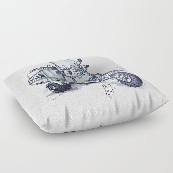 Honda delivery scooter japan Floor Pillow