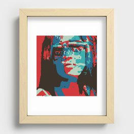 Portrait in Red Recessed Framed Print