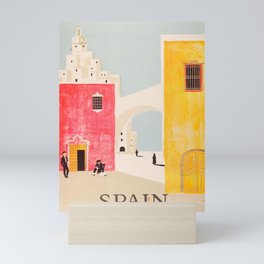 Spain Vintage Travel Poster Mid Century Minimalist Art Mini Art Print