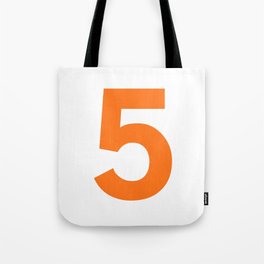 Number 5 (Orange & White) Tote Bag