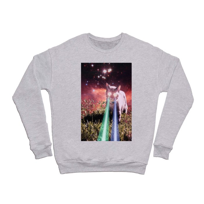 Mega Space Cat Rising Crewneck Sweatshirt