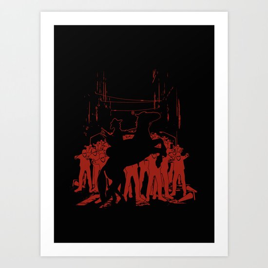 Zombie Crossing Art Print