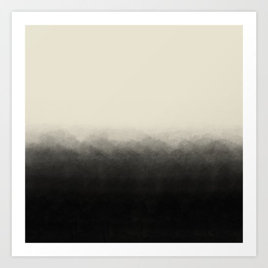 Fade to Black Mountains Art Print