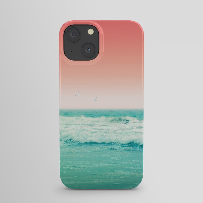 Aqua and Coral, 2 iPhone Case