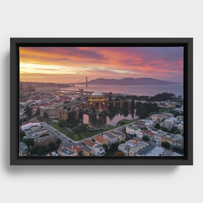 Sunset in Marina, San Francisco Framed Canvas