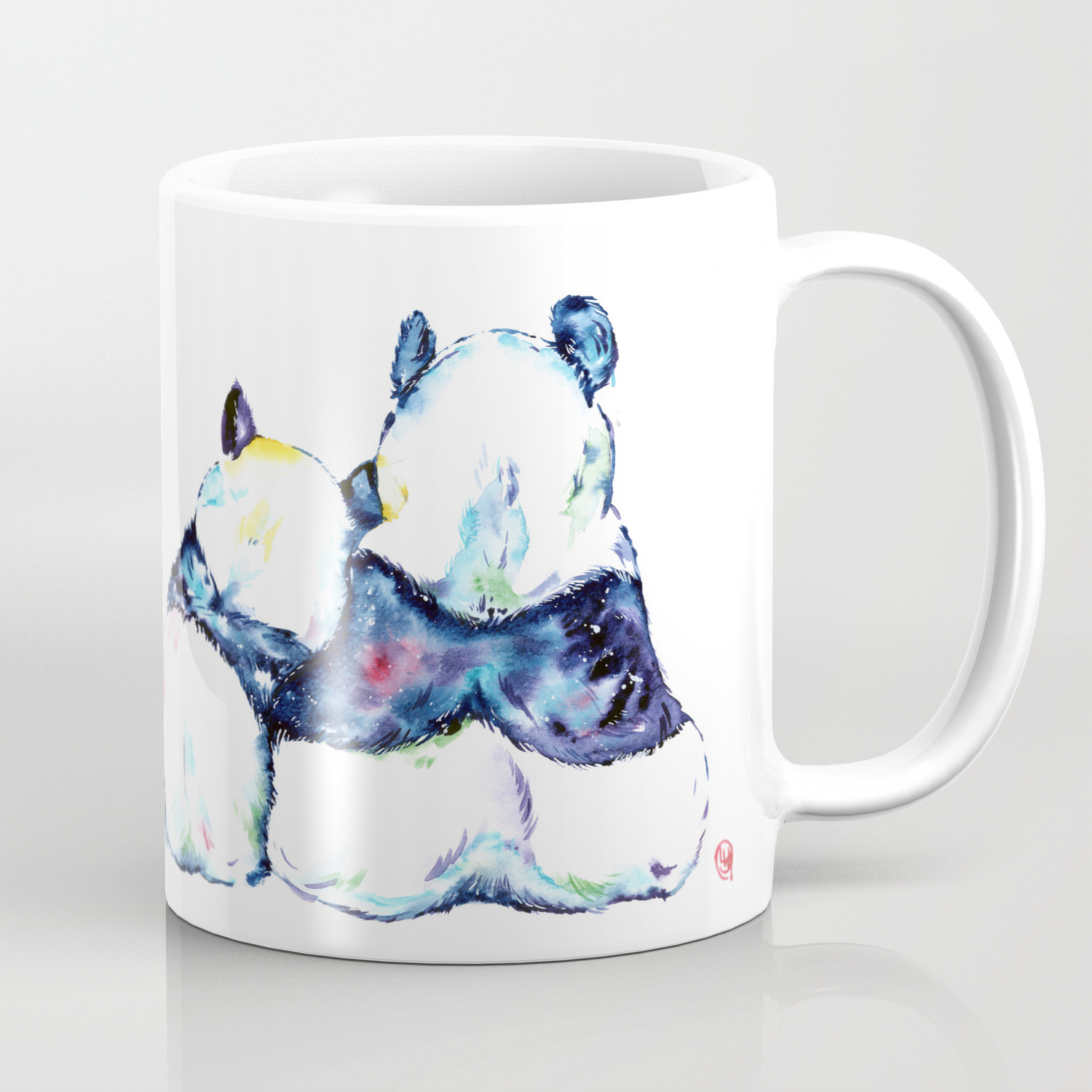 Pandas Bears Colorful Watercolor Painting Coffee Mug By Whitehouseart Society6