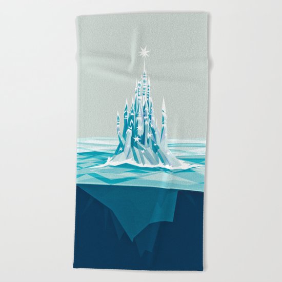Iceberg castle Beach Towel