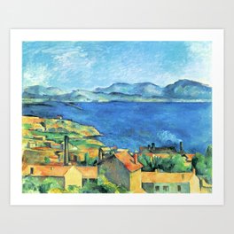Paul Cézanne - Baie de Marseille, vue de l'Estaque -The Bay of Marseilles, Seen from L'Estaque Art Print