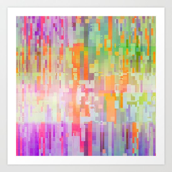 colorful rain Art Print