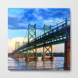 The Bridge | }LW Original Metal Print | I 74, Bridge, Moline, Photo, I 74Bridge, Quadcities, Mississippiriver, River, Greenbridge, Bettendorf 