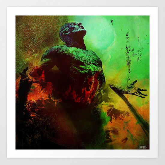 Soul in the purgatory Art Print