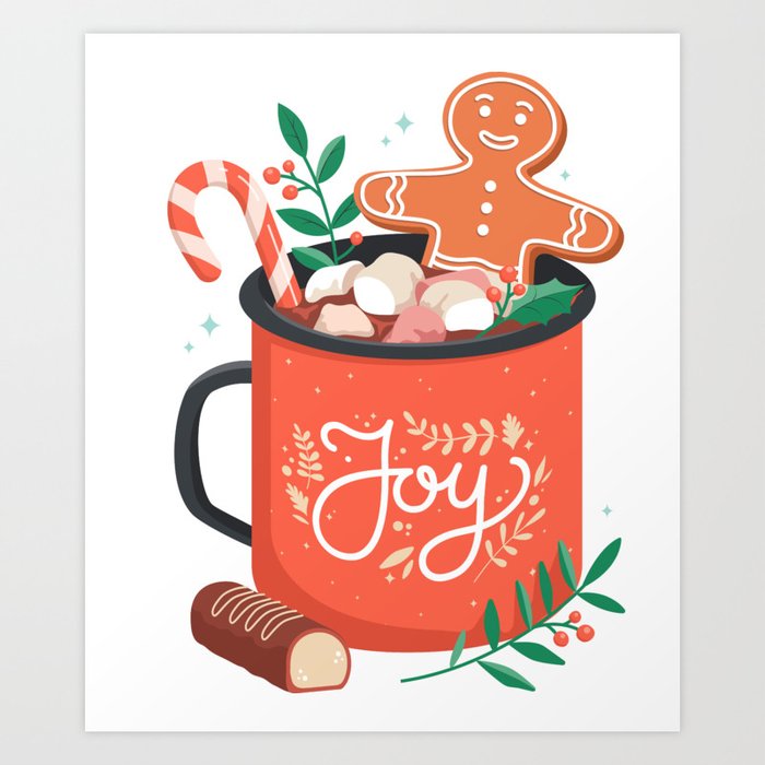Funny design hot-cocoa-christmas Art Print