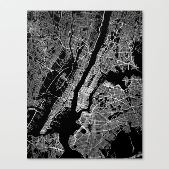 New York map Canvas Print